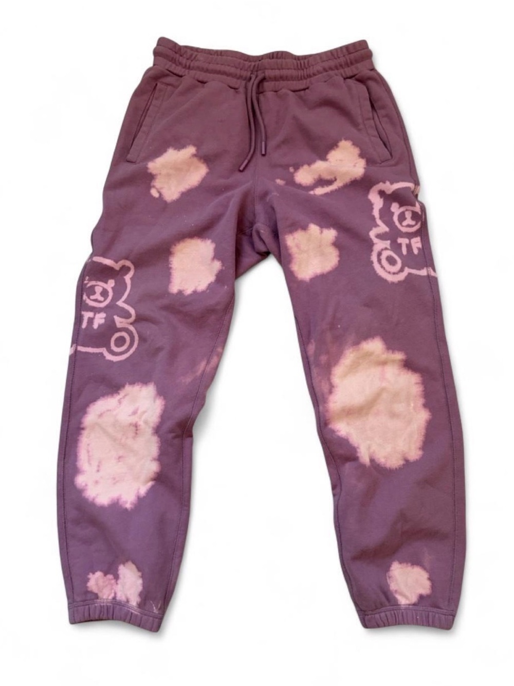 Teddy Fresh Purple & Pink Tie-Dye Bear Sweatpants
